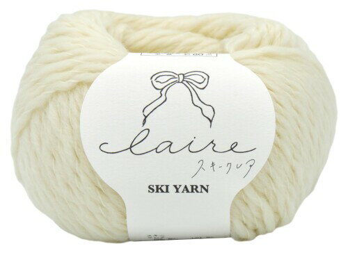 元廣 SKI YARN (スキー毛糸) スキークレア 極太 COL. 6401 ホワイト 系 日本製 約40g80m 5玉セット