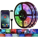 ENCOUNTER LEDテープライト 5メートル 30Leds/M RGB5050 アプリ制御 調光調色 DIY切断可能 Wi-Fi・Bluetooth 間接...