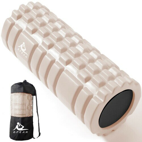 フォームローラーDPEAN 筋膜リリース グリッド ソリッドコア 割れない 3種類凹凸の設計 ヨガローラー ..