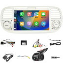 ワイヤレス Carplay Android Auto Android 9 カーステレオに対応 Fiat 500 2007-2015 に対応 7インチ タッチスクリーンラジオ DVR、GPS Sat Nav、WiFi、SWC、BT、FM RDS、ミラーリンク、Canbus(1+32G)(2)
