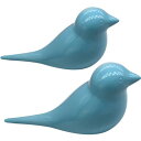 Umora 壁掛け フック ハンガー ネジ付き 高耐荷重 鳥型 インテリア 装飾 2個セット(ブルー)