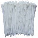 耐候性 頑丈なナイロン 結束バンド 幅3.6mm 長さ200mm(結束長さ170mm)/300本入 ホワイト/WHITE 屋内 屋外用 耐久ケーブルタイ 強力ケーブル固定 配線管理 耐熱ロックタイ プラスチック タイラッ