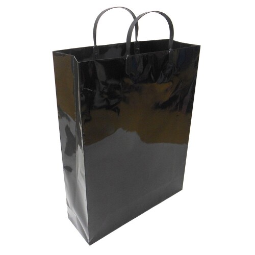 エヒメ紙工 ギフトバッグ ラミネート 大サイズ 黒 10枚パック PPL-BL-10P