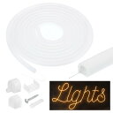 PATIKIL LEDディフューザチャネル 5m 10mm LEDシリカゲルチャネルシステム カバー付き エンドキャップ LEDストリップライト取付用 LEDチ...