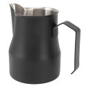 ミルクピッチャー ラテアート ミルクピッチャー スチーマー 均等流式 (マットブラック 550ml)