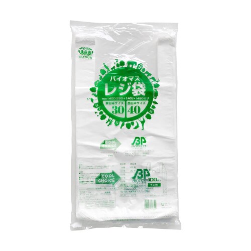 アルフォーインターナショナル レジ袋 とって付き ポリ袋 100枚 乳白 東日本 30号 西日本 40号 開きや..
