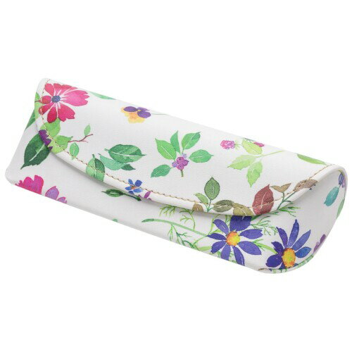 テーシーケース(Tccase) メガネケース セミハード マグネット式 フェイクレザー 花柄 HY-8081FL-C