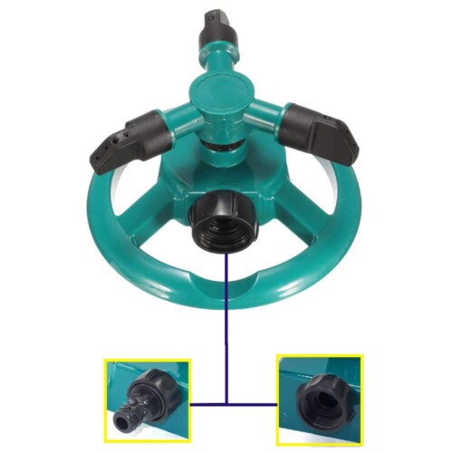 Cangad スプリンクラー 散水ノズル 万能散水用具 3方向 節水灌漑 360°自動回転タイ...