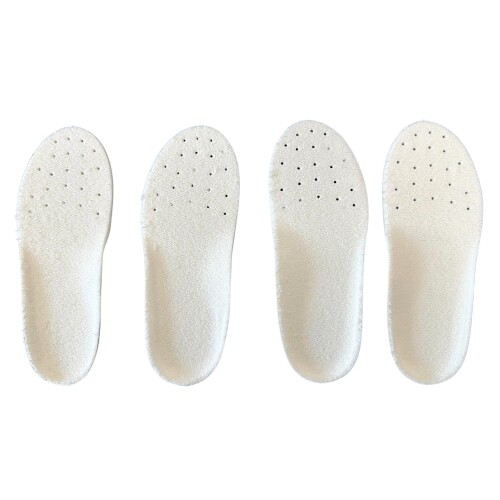 (アクティカ) 子供用 抗菌消臭インソール 綿タオル素材で汗・におい対策 サイズ調整 キッズスニーカーカップ (2足4枚) ホワイト S(14.0~16.0cm)