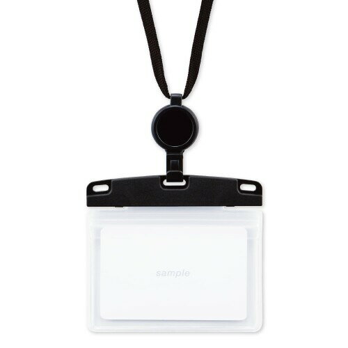 オープン工業 吊り下げ名札 名札 カードホルダー IDカード 名刺サイズ ヨコ リール式 ハードケース 2枚..