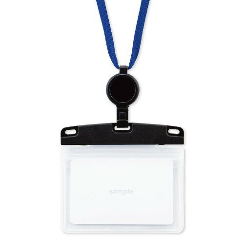 オープン工業 吊り下げ名札 名札 カードホルダー IDカード 名刺サイズ ヨコ リール式 ハードケース 2枚..