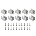 PATIKIL LEDストリップランプクリップ 40個 取付金具固定クリップ ステンレス鋼 クランプホルダー ネジ付き 4.8 mm-6 mmネオンRGBライト...