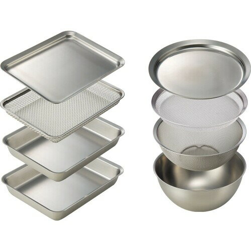 ラバーゼ 燕三条 ステンレスボウル&プレート&丸ざる&浅型ざる ステンレス角バット・角ざる・角プレート..