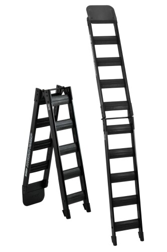 ディーアールシー(DRC) ハイブリッドランプ 180cm ブラック 折りたたみタイプ 耐荷重 190kg 軽量 アル..