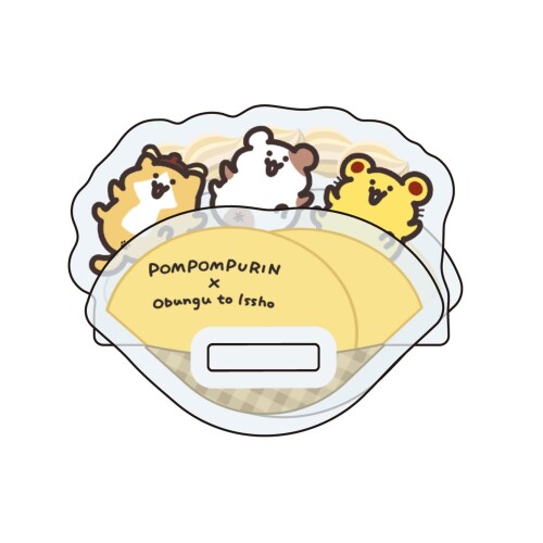 お文具といっしょ x ポムポムプリン 02 B ver.(コラボイラスト) ゆらゆらアクリルスタンド