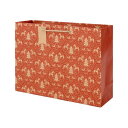 クレールフォンテーヌ クリスマスペーパーバッグ ギフトタグ付き 箔押し(ゴールド) Rouge L Clairefontaine cfX-28233-6