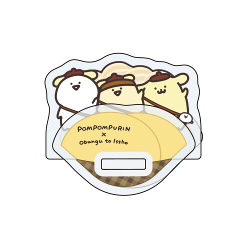 お文具といっしょ x ポムポムプリン 01 A ver.(コラボイラスト) ゆらゆらアクリルスタンド