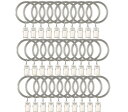Goowin カーテンリング カーテンフック 38mm 金属製 クリップ リングランナー (シルバー, 30)