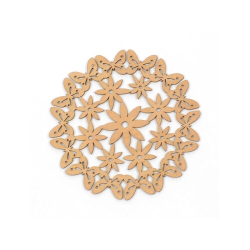 シクテン 北欧雑貨 リトアニアの木製コースター No.045 おしゃれ 雑貨や花瓶の下敷きにも 10cm×10cm