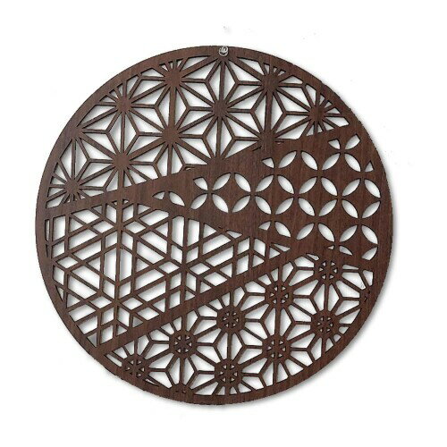 アルファタカバ ふるさと 大タイプ 麻の葉 木製 ウォールアート 壁掛け 飾り 和モダン ウォールデコ 木製 軽量 おしゃれ 北欧 和室 玄関 リビング ナチュ...