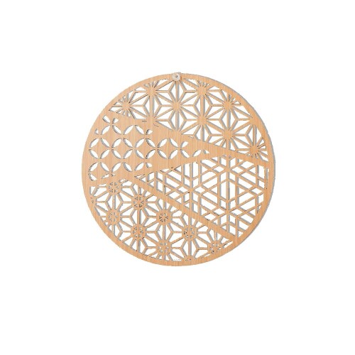 アルファタカバ ふるさと 小タイプ 麻の葉 木製 ウォールアート 壁掛け 飾り 和モダン ウォールデコ 木製 軽量 おしゃれ 北欧 和室 玄関 リビング リバー...