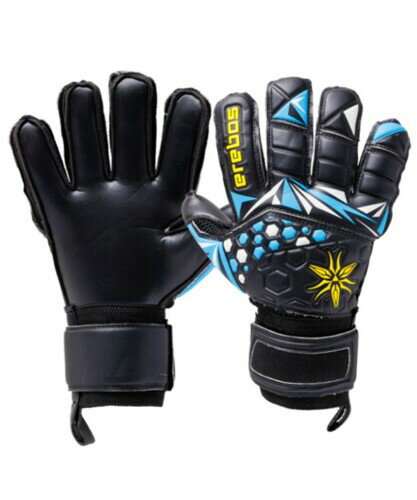 erebos ゴールキーパーグローブ 1000154 ダークネス フラット PKグリップ ブラックブルー 5