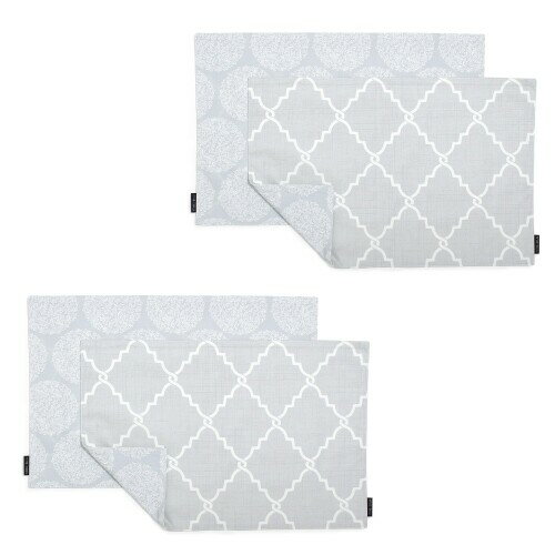 スタイルデコール(STYLE Decor) ランチョンマット 綿100% 4枚セット （30cm×45cm） リバーシブルタイプ..