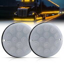 Ygmylandbb LED サイドマーカー 高輝度14LED トラック サイドマーカー 爆閃効果マーカーランプ RV 軽トラ 車幅灯 警告灯 2個セット(イエ...