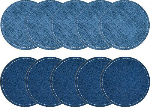 ユノックス デニム調コースター2枚set(ブルー・ネイビー)×5set