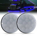 Ygmylandbb LED サイドマーカー 高輝度14LED トラック サイドマーカー 爆閃効果マーカーランプ RV 軽トラ 車幅灯 警告灯 2個セット(ブル...