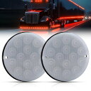 Ygmylandbb LED サイドマーカー 高輝度 12 V 24 V汎用 14LED トラック サイドマーカー 爆閃効果マーカーランプ RV 軽トラ 車幅灯...
