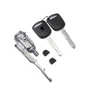 A ABSOPRO ロック イグニッション スイッチ ロック シリンダー キー2個付き 車用 06351-TE0-A11 Hondaに対応 Fitに対応 2007-2013 金属 ブラック シルバートーン
