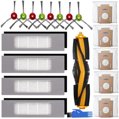EATBALE 交換パーツキット（対応Ecovacs Deebot OZMO T8 AIVI T8 Max N8 Pro+、DX93掃除機）、Yeedi用 K781+用アクセサリー（メインブラシ、フィルター、サイドブラシ、ダストバッグ、クリーニングブラ