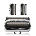 COOLHILL ブラウン シリーズ3 用 替刃 s3シェーバーヘッド F/C32B髭剃り 交換 Series3 F/C32B シェーバー交換部品 2個 シルバ...
