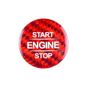 BOMI For メルセデスベンツ エンジンスタートボタン カーボン製 ベンツ自動エンジン 開始 停止 ベンツボタン ベンツ A200 E250 E300 C200L GLA GLA200 GLGLC260 B200 GLE GLS AMG (For ベンツ 2.95cm, 赤)