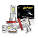 LTONXEN フォグランプ LED バルブ H8 H11 H16 共通 2色切り替え ホワイト(6500K)イエロー(3000K) 新車検対応 ミニサイズ 一体型 ファンレス 純正交換 加工不要 無極性 DC 9-16V (2個入)