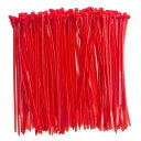耐候性 頑丈なナイロン 結束バンド 幅3.6mm 長さ200mm(結束長さ170mm)/300本入 レッド/RED 屋内 屋外用 耐久ケーブルタイ 強力ケーブル固定 配線管理 耐熱ロックタイ プラスチック タイラップ u