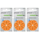 パワーワン PW048A (PR48) 補聴器用 空気電池 6粒×3シートセット CHARMANT シャルマン オレンジ色