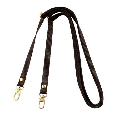 日本紐釦 PPテープショルダーストラップ 金具ゴールド 1本入 チョコ S1140-G-C