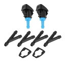HOPESPANNER Subaruに対応用フロントウインドウウォッシャーノズル ブラックブルー ワイパースプレーノズル ウォッシャージェット プラスチック 1...