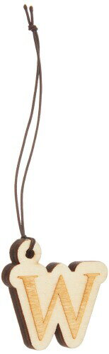 アルファベット木製ゴムタッグ-W (10個) AB-TR-W