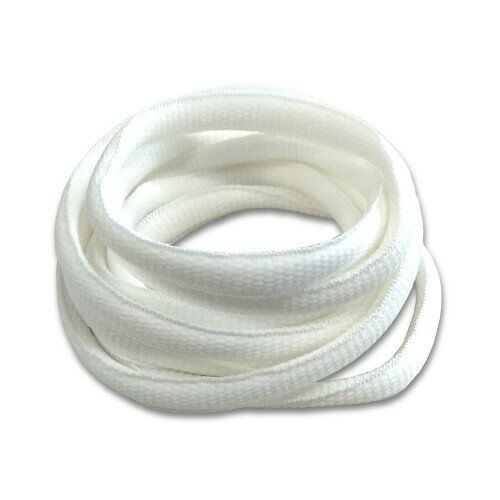 (アクティカ) 靴紐 オーバルシューレース 結びやすい フィット感向上 長さを選べる 楕円型靴ひも ランニング スポーツ オーバル シューレース 白 120cm