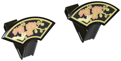 ヤマダ 額縁受金具 花鴨居 梅 45mm 黒 S-416