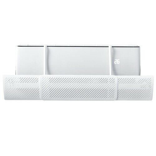 アイクラシ(Ikurashi) エアコン風よけカバー 直撃風防止 風向き上下180°調整 壁掛けエアコン風除け 伸縮自在 冷房暖房通用 取り付け簡単 白 58～95cm