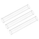 DMiotech 3個セット 9.6" クリアな硬質プラスチックパイプ 20mm x 21mm ポリカーボネート製のラウンドチューブ 照明用・水道用