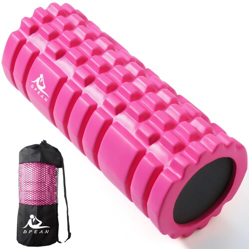 フォームローラーDPEAN 筋膜リリース グリッド ソリッドコア 割れない 3種類凹凸の設計 ヨガローラー ..