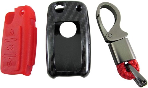 BRIGHTZ パサートワゴン 3B カーボン調スマートキーケース 赤 3BACKF 3BADR 3BAEB 3BAMX 3BAMXF 3BAPRF..