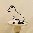 WOWTAC 置物 インテリア おしゃれ 雑貨 韓国 DOG ARTワイヤーアート かわいい犬 イヌ 抽象 オブジェ アイアン モダン (ジャック・ラッセル)