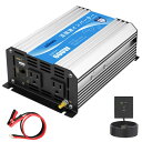 インバーター 12V 100V 正弦波 600W DC12VをAC100Vに変換 55Hz 2.4A USBポート ACコンセント 2口 リモコンつき 太陽光発電 地震停電 防災予備品 車中泊 船 RV キャンプ 非常用 GIANDEL