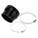 X AUTOHAUX 1セット 内径83-102mm 長さ76mm 0度 ストレート ブラック カーシリコンホース シリコンチューブ インタークーラー ターボ インテーク ラジェーターホース 冷却 接続ホース 汎用 耐圧